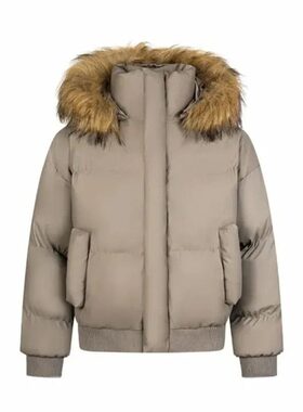 大码毛领羽绒棉服男款冬季加厚