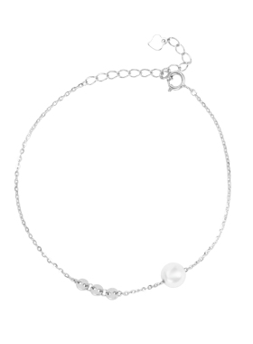 babybling925银珍珠韩版设计手链