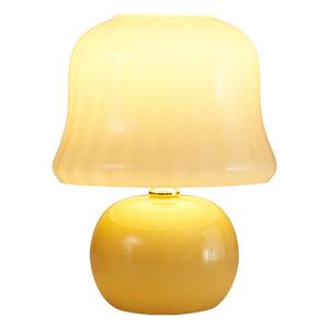 法式奶油台灯全光谱琉璃卧室小夜灯北欧装饰氛围蘑菇护眼床头灯