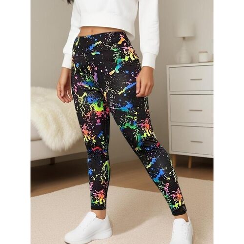 E 98400 Seams High Waist Print Yoga Pants 印花瑜伽裤