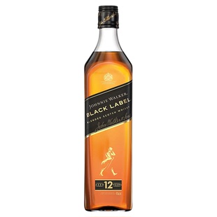 尊尼获加黑牌Johnnie Walker黑方苏格兰调和威士忌1000ML进口洋酒