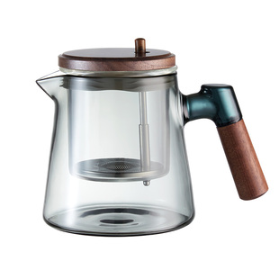 飘逸杯泡茶壶家用2025新款全玻璃内胆按压式一键茶水分离茶具套装