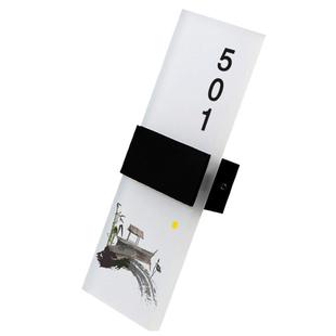 现代酒店发光门牌定制充电LED免布线房号餐厅包厢带灯透明提示牌