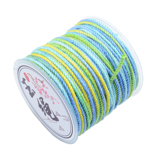 段染星空棉线彩色手工编织1.02手搓棉线藏式流苏穗子项链制作线绳