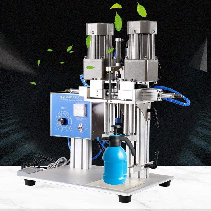 鸭嘴瓶搓盖机 气动半自动洗衣液旋盖机 饮料盖喷头盖异型盖拧盖机