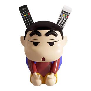 蜡笔小新背包收纳摆件办公室工位笔筒装饰客厅桌面遥控器乔迁礼物