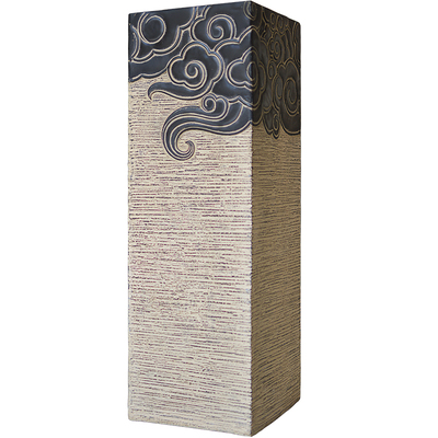 新中式祥云展示柱高级感盆景底座