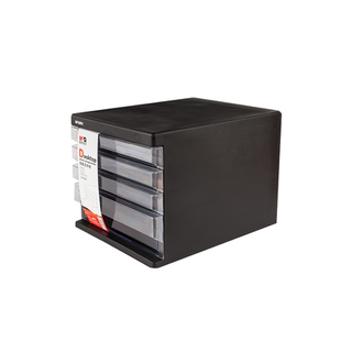 晨光桌面文件柜 四层小型抽屉式资料带锁收纳柜五层a4办公塑料文件柜小型桌上文件收纳盒储物柜子办公用品