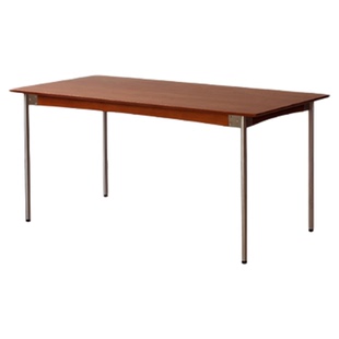 中古实木餐桌复古小户型包豪斯日式家用中古长方形桌子原木餐桌椅