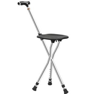 可孚铝合金折叠拐杖椅子带凳子拐棍马扎老人手杖座椅扙坐防滑便携