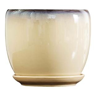 复古黑法师专用花盆老桩大口径家用多肉绿植粗陶带托透气圆形高盆