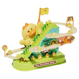 网红小鸭子爬楼梯玩具儿童益智1一3岁宝宝轨道滑滑梯电动男孩女孩