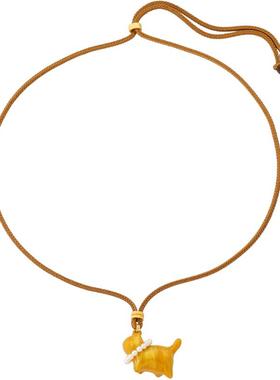 卡通田园小猫吊坠毛衣链女小众珐琅彩釉设计时尚长款毛衫项链挂件