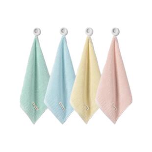 三利7A抗菌儿童小毛巾纯棉洗脸方巾不易掉毛软吸水速干多功能手帕