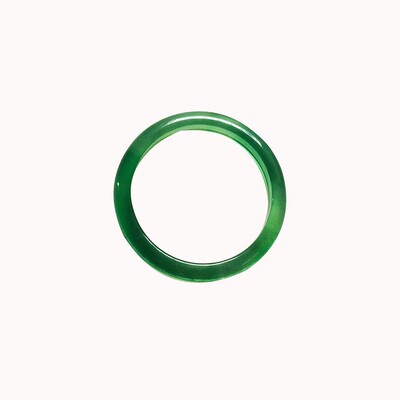 天然绿玉髓玉冰种玛瑙指环尾戒