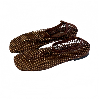 夏季风水钻网面一脚蹬穆勒女凉鞋