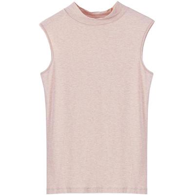 羊绒可外穿半高领无袖保暖背心女