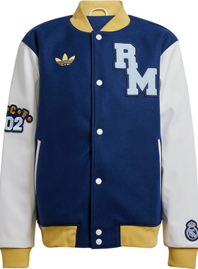 Adidas/阿迪达斯三叶草学院风男女棒球服休闲棉服JF2589