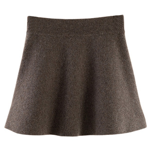 秋冬季羊毛短裙100%纯羊毛加厚一步包臀裙时尚半身裙高腰针织短裙