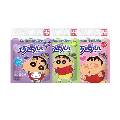 蜡笔小新联名巧遇心酸Q糖软糖