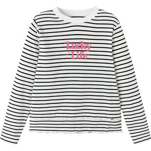 巴拉巴拉女童长袖t恤中大童上衣春秋款童装儿童打底衫公主衣服潮t