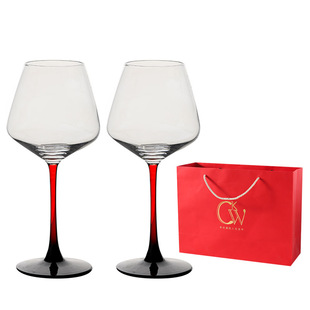 CKW 水晶红酒杯礼盒装2个一对高级感敬酒高脚杯结婚新婚新年礼物