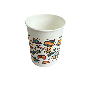 韩景袋装100只200ml一次性纸杯家用利龙加厚食品级杯子口杯