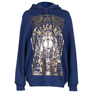 moschino/莫斯奇诺印花字母logo全棉连帽卫衣女士XY精选