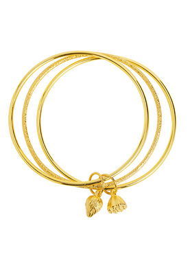 三生三世古法莲蓬沙金手镯