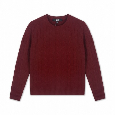 R2W美利奴羊毛复古麻花毛衣