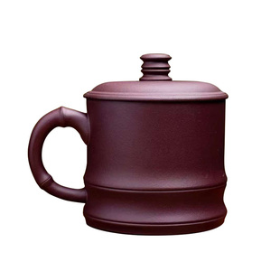 山西临汾特产非遗老字号牖见斋乡宁紫砂茶杯竹节杯茶具伴手礼