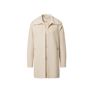 【匠艺绒新】VGRASS维格娜丝冬季丝羊毛大翻领经典6分长精致大衣