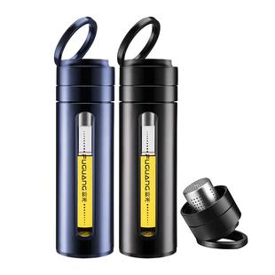 富光玻璃杯男士双层水杯大容量高硼硅茶水分离泡茶杯个人专用便携