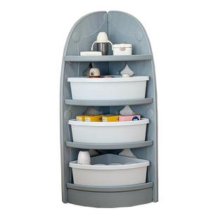 Lunastory转角置物架儿童收纳柜儿童房宝宝玩具收纳架多层储物盒