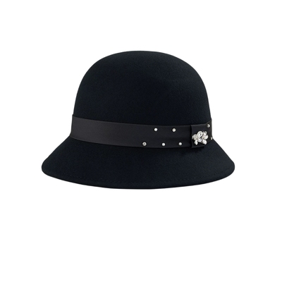 阿吉豆帽子女款毛毡帽保暖防风帽