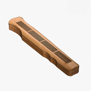 竹木制线香盒熏香卧香炉古琴檀香梵香炉现代简约镂空卧式香插香座