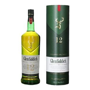 格兰菲迪12年1000ML 苏格兰单一麦芽威士忌 海外正品进口老牌洋酒