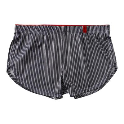 2025新男士阿罗裤夏季短裤透气冰丝男内裤条纹大码男生居家平角裤