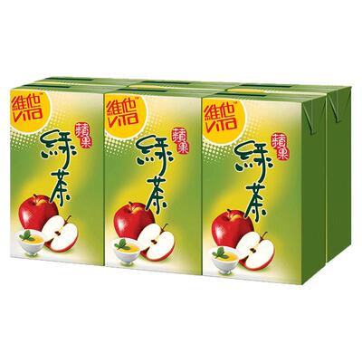 香港进口夏日清凉饮料维他Vita绿茶苹果味 茶饮品果汁饮料品250ml