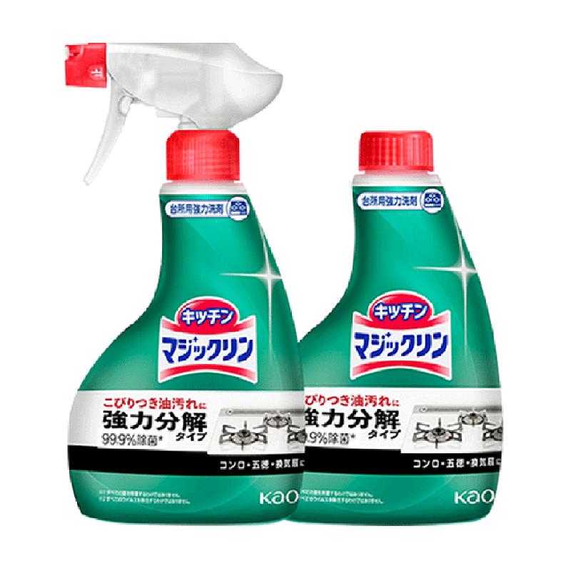 花王厨房去油污神器油烟机重油污清洗剂400ml*2除油除菌薄荷香