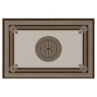 现代中式入户门地垫耐脏丝圈脚垫可裁剪家用进门口地毯防滑门厅垫