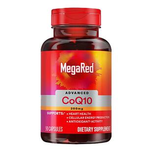 MegaRed美国脉拓高含量200mg辅酶q10软胶囊保护心脑血管健康90粒