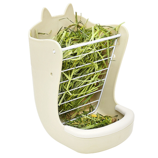 拉士格兔子草架防浪费防扒草 外置草球 二合一吃草神器网红食物盆