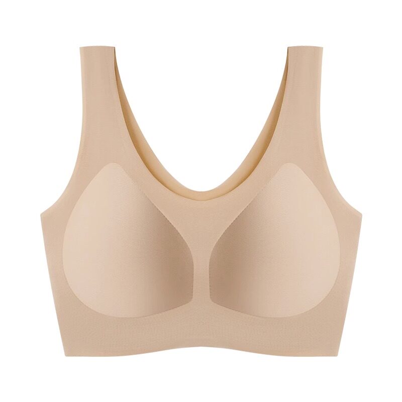 初禾念隐形内衣无痕美背固定杯大胸显小提拉防下垂一片式文胸罩