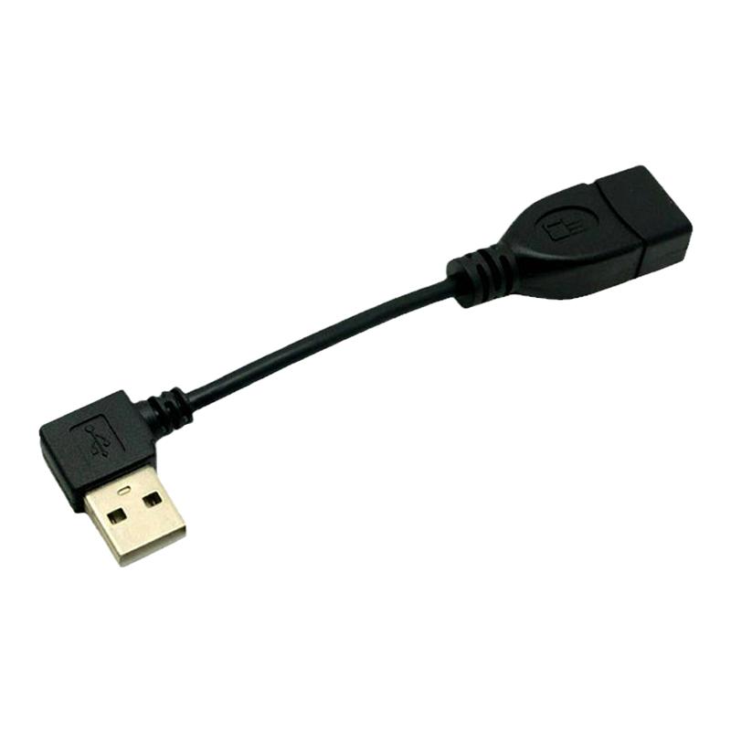 弯头USB2.0公对母延长线数据线10cm90度弯头USB延长线手机充电器连接线电脑电视鼠标键盘网卡优U盘接口加长线