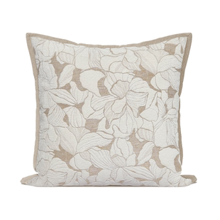 Texdream态度 木兰花轻法式抱枕原木侘寂风沙发客厅样板房靠垫套