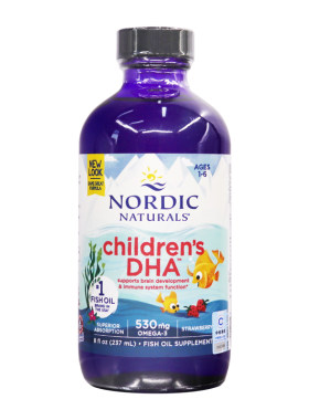 美国进口Nordic Naturals挪威大鱼婴幼儿童宝宝DHA鳕鱼油EPA237ml