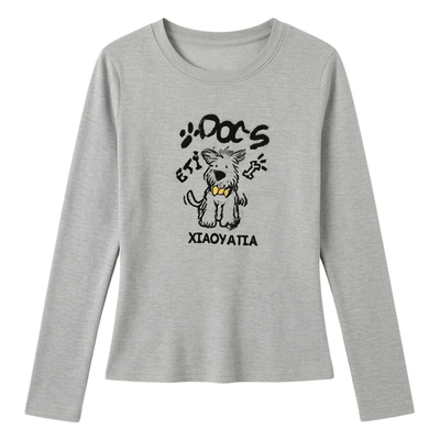 2026新款韩系纯欲正肩灰色打底