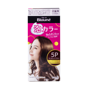 日本Blaune花王泡沫染发剂盖白发专用泡泡植物男女自然黑染发膏