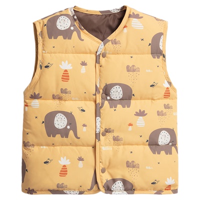 男童羽绒背心2025新款马甲男孩宝宝儿童坎肩内搭小童90白鸭绒背心